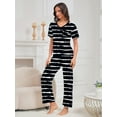 thumbnail image 4 of PinkBeautiM Women's Pajama Sets 2 Piece Short Sleeve Shirts and Long Pants Pjs Sleepwear, 4 of 6