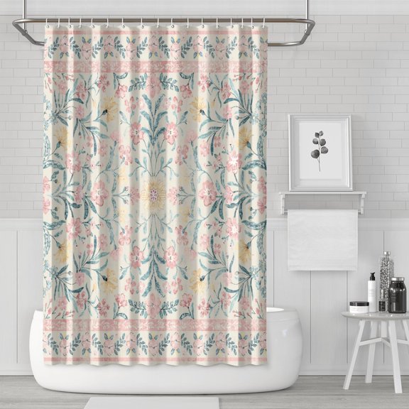72x72 Inches Ethnic Bohemian Shower Curtain Polyester Tribal Pattern Bathroom Decor Earthy Aesthetic