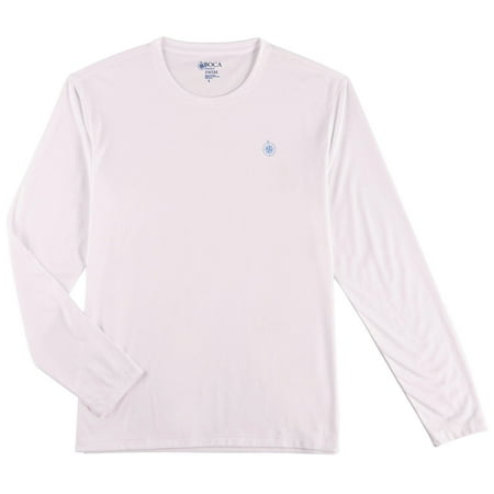 Boca Classics Mens Solid Long Sleeve Swim T-Shirt