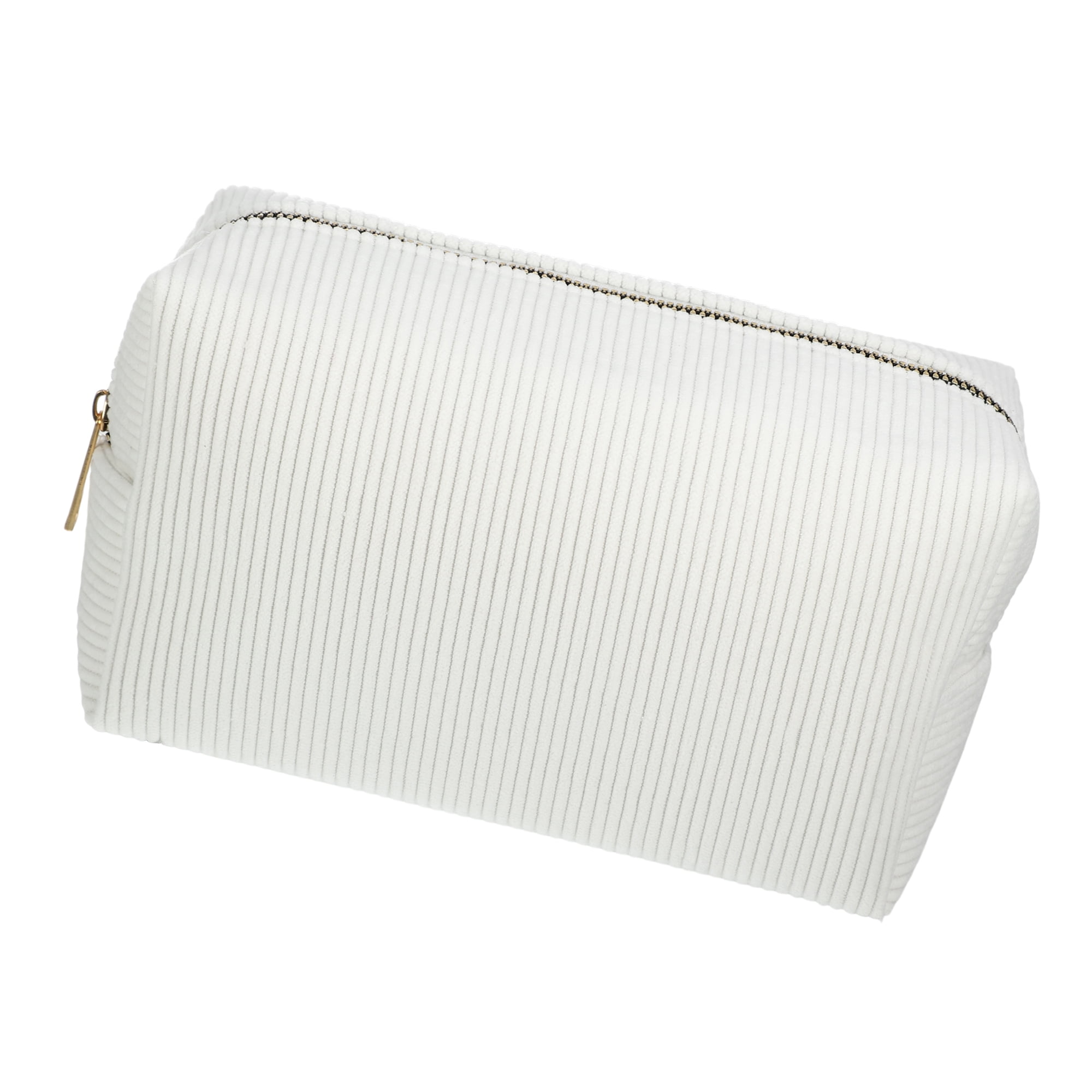 Unique Bargains 1 Pc Durable Solid Color Cosmetic Bag White