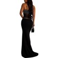 thumbnail image 2 of Vestido PORRCEY Hot Drilling Craft, sexy, de malla transparente, negro, 2 of 6