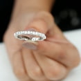 thumbnail image 6 of Rosec Jewels Lab Created Diamond Eternity Ring - Ef-VS Quality Diamond Eternity Stacking Ring - Valentines Day Gift, 18K White Gold, US 4.50, 6 of 9
