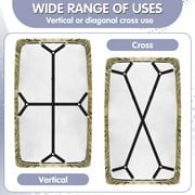 Armscye 6 Pack Adjustable 2 Way Bed Sheet Straps Clips, Elastic Bed Sheets Straps, Fitted Sheet Tightener, Mattress Sheet Corner Fasteners Holder and Suspenders