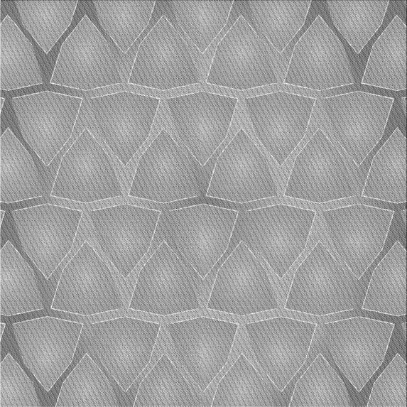 Ahgly Company Indoor Square Patterned Battleship Gray Area Rugs, 5' Square