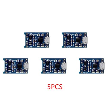 1/2/5PCS 5V Micro Rechargeable USB 1A 18650 module; USB Lithium Battery ...