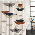 thumbnail image 2 of Navy Bohemian Shower Curtain, Waterproof Shower Curtains for Bathroom, Geometric Boho Abstract Color Block Washable Fabric Bathtub Curtain Set Bath Decor with 12 Hooks Extra Long 72"x96", 2 of 8