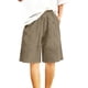 thumbnail image 1 of TaTaai Women Solid Color Loose Fit Cotton Linen Knee Length Shorts With Pockets Casual Summer Wear Lightweight Breathable Machine Washable No Fading Daily Outdoor Street Wear Gift, 1 of 8