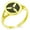 Gold, variant on Stainless Steel Tree Ginkgo Leaves Kamon Crest Minimalist Oval Top Polished Statement Signet Ring