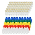 thumbnail image 1 of 50pcs Conectores RJ45 Cat6 de Paso, Conectores RJ45 8P8C con enchufes chapados en oro y 50pcs botas de alivio de tensión (Blanco Verde Azul Amarillo Rojo), 1 of 5