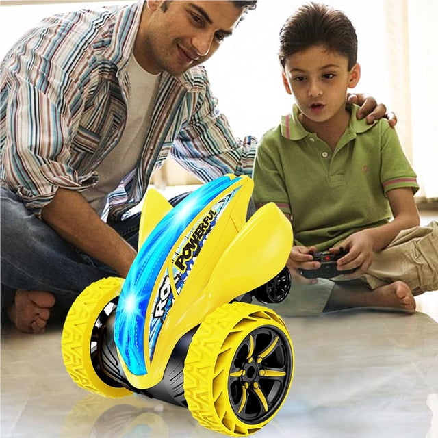 Langgg Remote Control Car 2.4GHz RC Stunt Car Racing Stunt Car with Light 360° for Flips Truck High Speed Flash Racing Vehicle
