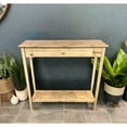 thumbnail image 4 of Solid Bamboo 2-Tier Console Table with Drawer Natural, 4 of 5