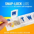 thumbnail image 4 of (100 Pack) MEDca 7-Day Extra Large Plastic Pill Organizer, Weekly Pill Planner, Frosted, 4 of 9