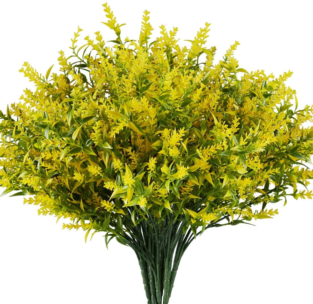 Morttic Artificial Lavender Flowers,Fake Greenery Faux Plastic