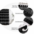 thumbnail image 6 of Black White Geometric Waterproof Fabric Shower Curtain,Modern Striped Plaid Abstract Art Waterproof Fabric Shower Curtain for Bathroom Curtains Bathtubs Shower Curtains with 12 Hooks Extra Long 72x84, 6 of 8