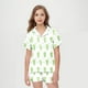 thumbnail image 5 of Odeerbi 2-12 Años Niños Niñas Pijamas de Verano de Satén Con Solapa de Muesca Camisas de Manga Corta Pantalones Cortos Conjunto de Pijama de Seda Con Estampado Suave, 5 of 5