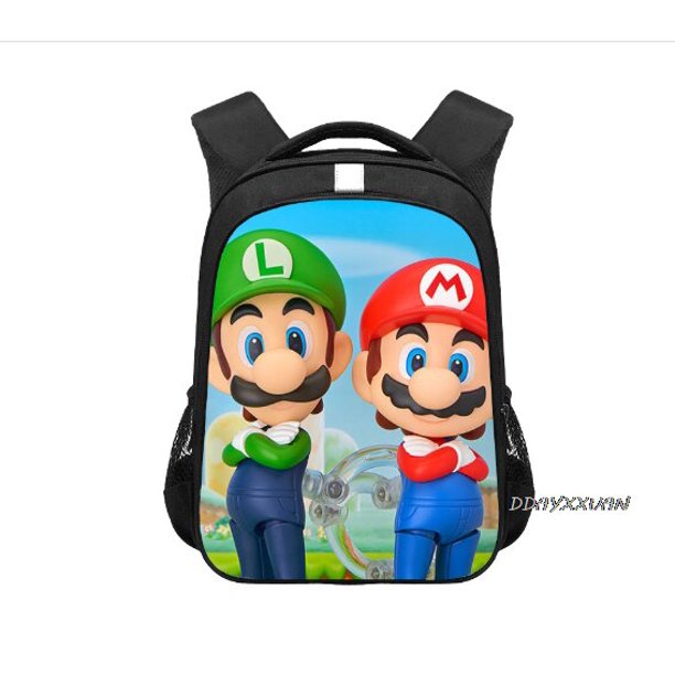 Mochila ortopédica de Super Mario para niños y niñas, morral escolar compuesto de princesa melocotón para estudiantes de primaria qym unisex