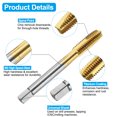 thumbnail image 3 of Uxcell Tap and Drill Bit Set, 1pcs M8 x 1.25 Metric Spiral Point Thread Screw Taps & 1pcs 6.8mm Twist Drill Bits, Titanium Coated HSS-6542 Tapping Threading Tool Kit, 3 of 7