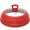Red, variant on Microwave Splatter Cover Vented Glass Splatter Guard Lid with Collapsible Silicone for Food as Pot Cover Plate 10.8 inch for 6 7 8 9 10 inch Plate Bowl