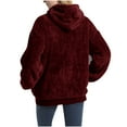 thumbnail image 3 of Dwaogom Women's Zippered Cardigan Hooded Sweater Coat Long Sleeved Hooded Casual Coat/jacket Summer Jacket Women Casual Button Down Shirts, 3 of 3