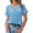 Blue, variant on Womens Button Down Shirts Casual Short Sleeve Cute Tops V Neck Blouses 2026 Summer Beach Vacation Outfits Blue XL