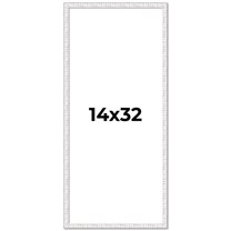 14x32 Frame White Real Wood Picture Frame Width 0.75 inches | Interior Frame Depth 0.5 inches |