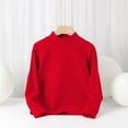 thumbnail image 5 of YOUYEDIAN Boys Turtleneck Long Sleeve Shirts Kids Fleece Mock Neck Base Layer Top Casual Soft Comfy Versatile Sweater Sweatshirt (Red, 6-7 Years), 5 of 5