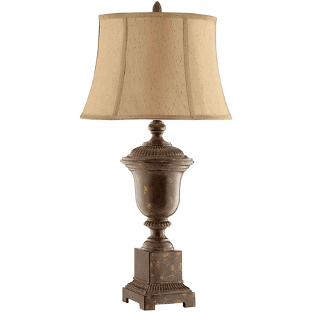 - Table Lamps 1 Light Fixtures With Antique Brass Finish Polyresin Material A-15 Bulb 17 inch Wide 150 Watts