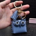 thumbnail image 5 of Leather Owl Purse Keychain Cute Cartoon Keyring Pendant for Women Car Bag Charm Clip Accessories Unique Idea, 5 of 7