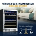 thumbnail image 4 of Newair 24 inch 46 Bottle Wine Cooler Refrigerator, Built-in Dual Zone Wine Fridge in Stainless Steel, 4 of 15