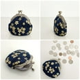 thumbnail image 4 of Wrapables Stylish Decorative Coin Purse, Clasp Wallet, Navy Blossoms, 4 of 7