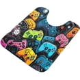 thumbnail image 4 of GZHJMY Bathroom Rug Cartoon Gamepad Soft and Absorbent Bathroom Carpet Non-Slip Machine Washable Plush Bath Floor Rug Door Mat for Bathtubs, Toilet,Kitchen, 16x24 in Carpet Runner, 4 of 6