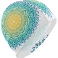 thumbnail image 1 of FYBTO Swimming Cap Ethnic Retro Mandala Unisex Adult FYBTO Polyester, 1 of 4