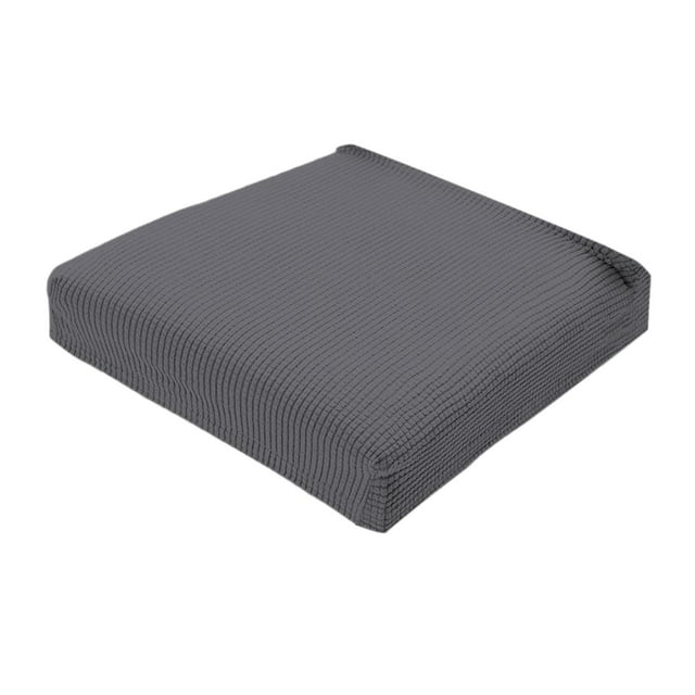 Funda de asiento de silla de comedor de poliéster para protección de asiento decorativa de cocina gris Zulema funda de asiento suave y duradera