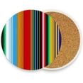 thumbnail image 2 of GZHJMY Colorful Stripes Round Coasters for Drinks,Absorbent Heat Resistant Coaster for Tabletop Protection,Suitable for Kinds of Cups, Wooden Table, Home Decor 1pcs, 2 of 6