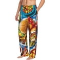 thumbnail image 6 of Kdxio Vibrant Picnic Food Spread Print Men's Sleep Pajama Pant Lounge Pants with Pockets-X-Large, 6 of 6