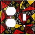 thumbnail image 4 of Metal Light Switch Plate Cover Colorful Safari African Tribal Art Tile Pattern SFR038, 4 of 13