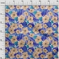 thumbnail image 3 of oneOone Cotton Silk Medium Blue Fabric Tropical Floral Sewing Fabric By The Yard Printed Diy Clothing Sewing Supplies 42 Inch Wide, 3 of 4