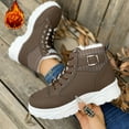 thumbnail image 3 of Rokment Platform Snow Boots for Women with Fleece Lined 2025 Winter Thermal Chunky High Top Fashion Sneakers Combat Ankle Booties, 3 of 7