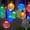 Colorful, variant on YEOLEH Solar String Lights, Waterproof Christmas Fairy Lights 22Ft 40LED with 8 Modes for Gazebo Patio Trees Party Deco,Warm White