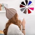 thumbnail image 4 of Gorro cálido con flores, gorro de punto puntiagudo, gorro de lana para chupete, gorro de punto liso para padres e hijos, gorro retorcido para adultos, 4 of 6