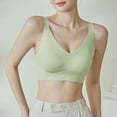thumbnail image 5 of Gymayou Women Plus Size Wireless Sports Bra Push Up Support Yoga Workout Bralette Breathable Adjustable Strap Green 4XL, 5 of 9