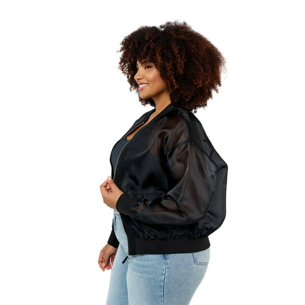ジャケット・アウター sheer tumbler jacket / aere Edgy Cutie Distressed Faux Leather Bomber Jacket | Windsor
