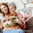 thumbnail image 5 of Birthday Necklace Sterling Silver 80th Birthday Pendant Necklace Heart Rose Flower Birthday Jewelry for Women Mothers Day Christmas Gifts, 5 of 6