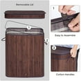 thumbnail image 5 of Laundry Hamper with Lid, Bamboo Launry Basket with Handles, 5 of 7