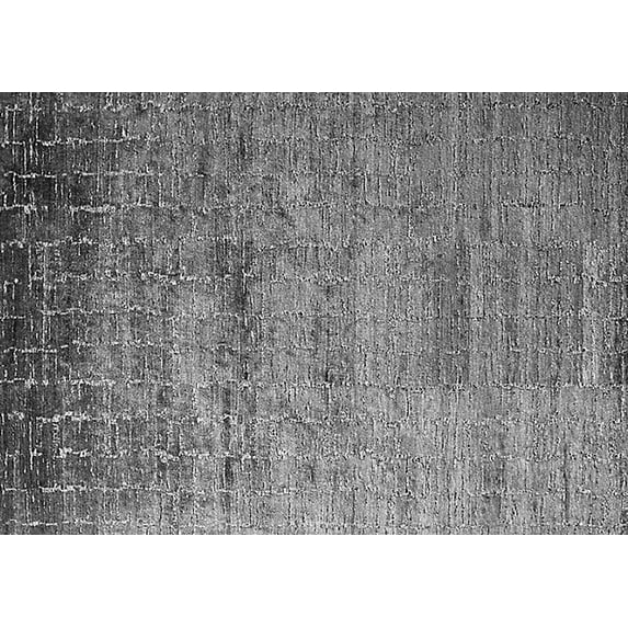 Ahgly Company Indoor Rectangle Solid Gray Modern Area Rugs, 2' x 4'
