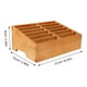 thumbnail image 2 of ColoMX Caja de almacenamiento organizadora de escritorio con soporte para teléfono móvil de madera de múltiples rejillas para oficina (12 rejillas), 2 of 7
