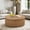 Natural, variant on Casa Pura Furniture Round Coffee Table with Seagrass Top and Solid Wood Frame, Bohemian Style, off White