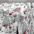 thumbnail image 4 of Russian Dog Crate Cover, Trees Reindeer Birds Peacock Old Slavic Forest Drawing Print, Easy to Use Pet Kennel Cover Small Dogs Puppies Kittens, 7 Sizes, Vermilion Charcoal Grey, by Ambesonne, 4 of 6
