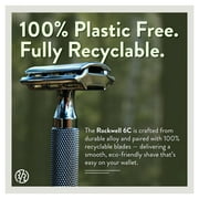 Rockwell Razors 6C Safety Razor with 6 Adjustable Settings and 5 Razor Blades, White Chrome