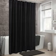 thumbnail image 6 of Black Extra Long Waterproof Shower Curtain Liner 71x79 Inches, 6 of 8